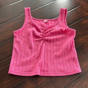 Girls cropped pink tank top. Excellent condition, never worn.